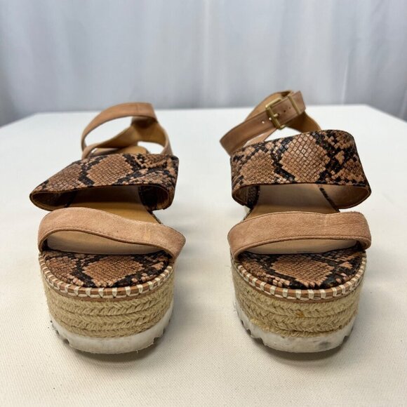 Crown Vintage Women’s Platform Wedge Sandals Snake Print Size 8M - Picture 5 of 8